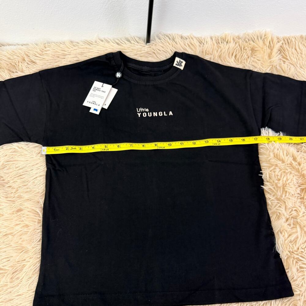 Little YoungLA Kids Black T Shirt Size 9/10 Logo Tee NWT